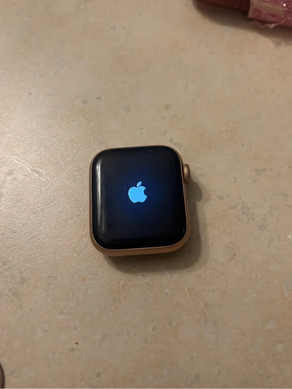 Apple Watch with Blush Pink Silicone Sport Band